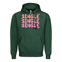 Sports Green single single single af Zipper Hoodie - MaliasSmallBusiness