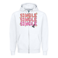 White single single single af Zipper Hoodie - MaliasSmallBusiness