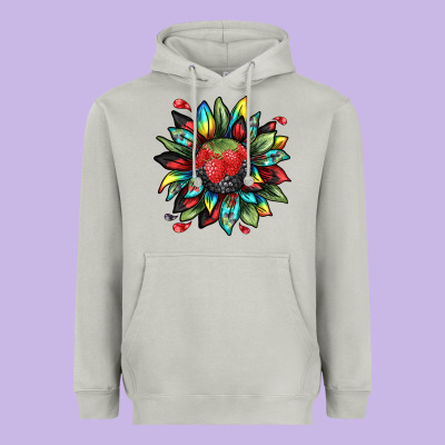 Berry Sunflower Heavyweight Hoodie Designed By Texasbilliewilder