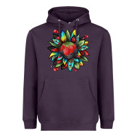 Plum berry sunflower Heavyweight Hoodie - texasbilliewilder