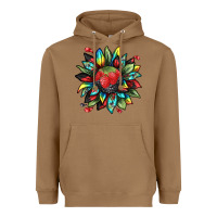 Toasted Coconut berry sunflower Heavyweight Hoodie - texasbilliewilder