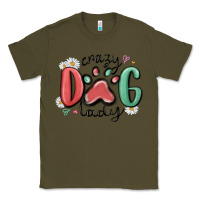 Army Green crazy dog lady Classic Tee - MaliasSmallBusiness