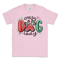 Bubblegum Pink crazy dog lady Classic Tee - MaliasSmallBusiness