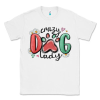 White crazy dog lady Classic Tee - MaliasSmallBusiness