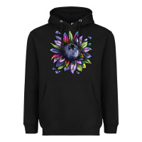 Black blueberry sunflower Heavyweight Hoodie - texasbilliewilder
