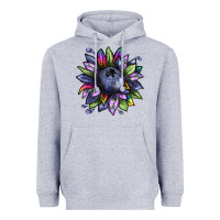 Heather Grey blueberry sunflower Heavyweight Hoodie - texasbilliewilder