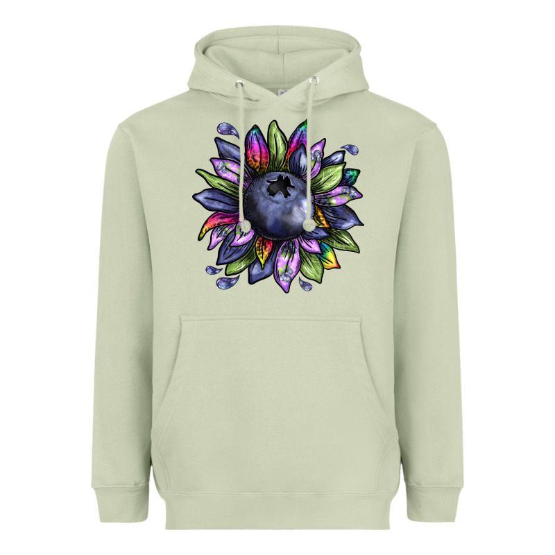 Blueberry Sunflower Heavyweight Hoodie by texasbilliewilder | Teevron