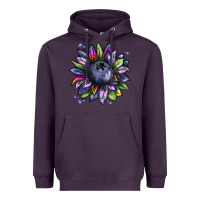 Plum blueberry sunflower Heavyweight Hoodie - texasbilliewilder