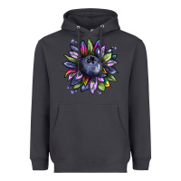 Smoke blueberry sunflower Heavyweight Hoodie - texasbilliewilder