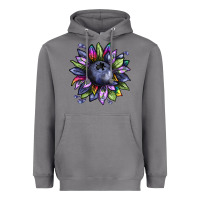 Storm blueberry sunflower Heavyweight Hoodie - texasbilliewilder
