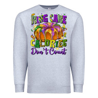 Heather Grey king cake calories don't count Premium Sweatshirt - FaDigitalArtStudio