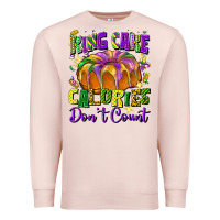 Pale Pink king cake calories don't count Premium Sweatshirt - FaDigitalArtStudio
