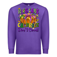 Purple king cake calories don't count Premium Sweatshirt - FaDigitalArtStudio