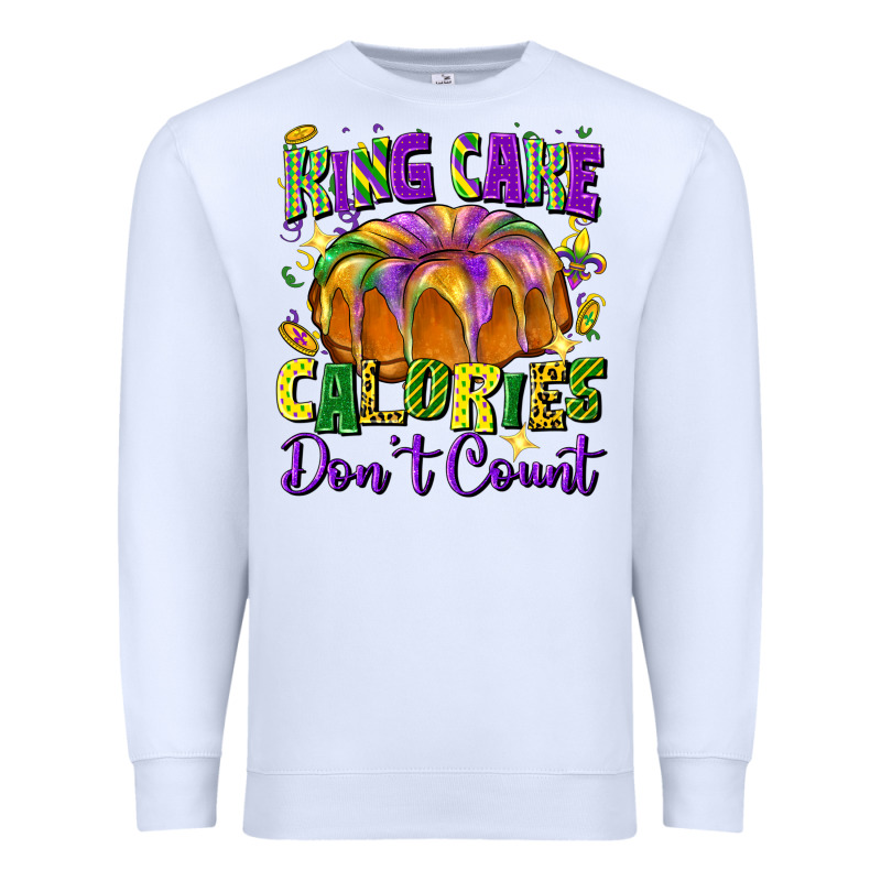 King Cake Calories Don't Count Premium Sweatshirt by FaDigitalArtStudio | Teevron