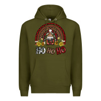 Army Green rainbow and hohoho with gnome Premium Hoodie - AdoDesignShop