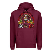 Burgundy rainbow and hohoho with gnome Premium Hoodie - AdoDesignShop