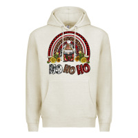Oatmeal Heather rainbow and hohoho with gnome Premium Hoodie - AdoDesignShop