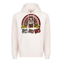 Pale Pink rainbow and hohoho with gnome Premium Hoodie - AdoDesignShop