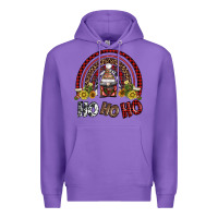 Purple rainbow and hohoho with gnome Premium Hoodie - AdoDesignShop