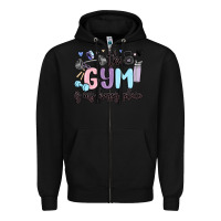 Black the gym is my happy place Zipper Hoodie - MaliasSmallBusiness