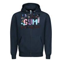 Navy the gym is my happy place Zipper Hoodie - MaliasSmallBusiness