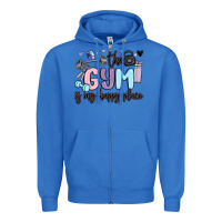 True Royal the gym is my happy place Zipper Hoodie - MaliasSmallBusiness