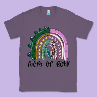 Classic Tee mom of both rainbow