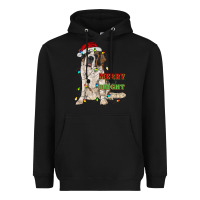 Black merry and bright saint bernard Heavyweight Hoodie - RanaPortraitStore