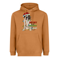 Meerkat merry and bright saint bernard Heavyweight Hoodie - RanaPortraitStore