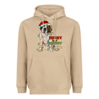 Mushroom merry and bright saint bernard Heavyweight Hoodie - RanaPortraitStore