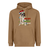 Toasted Coconut merry and bright saint bernard Heavyweight Hoodie - RanaPortraitStore