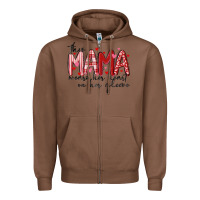 Chestnut this mama wears her heart on her gleeve Zipper Hoodie - MaliasSmallBusiness