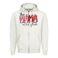 Oatmeal Heather this mama wears her heart on her gleeve Zipper Hoodie - MaliasSmallBusiness