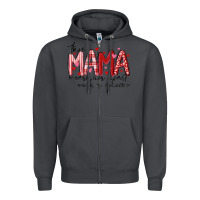 Smoke this mama wears her heart on her gleeve Zipper Hoodie - MaliasSmallBusiness