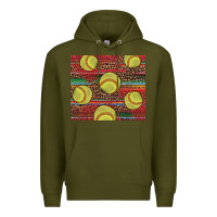 Army Green western softball Premium Hoodie - AdoDesignShop