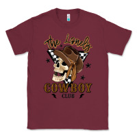 Burgundy the lonely cowboy club Classic Tee - MaliasSmallBusiness