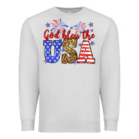 Dove Grey God bless the USA Premium Sweatshirt - Neo Western
