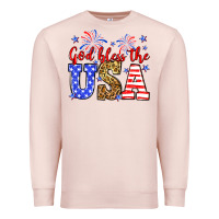 Pale Pink God bless the USA Premium Sweatshirt - Neo Western