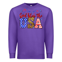 Purple God bless the USA Premium Sweatshirt - Neo Western