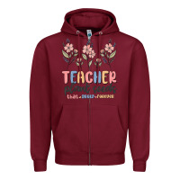 Burgundy teacher plant seeds that grow forever Zipper Hoodie - MaliasSmallBusiness