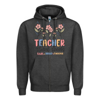 Charcoal Heather teacher plant seeds that grow forever Zipper Hoodie - MaliasSmallBusiness