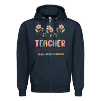 Navy teacher plant seeds that grow forever Zipper Hoodie - MaliasSmallBusiness
