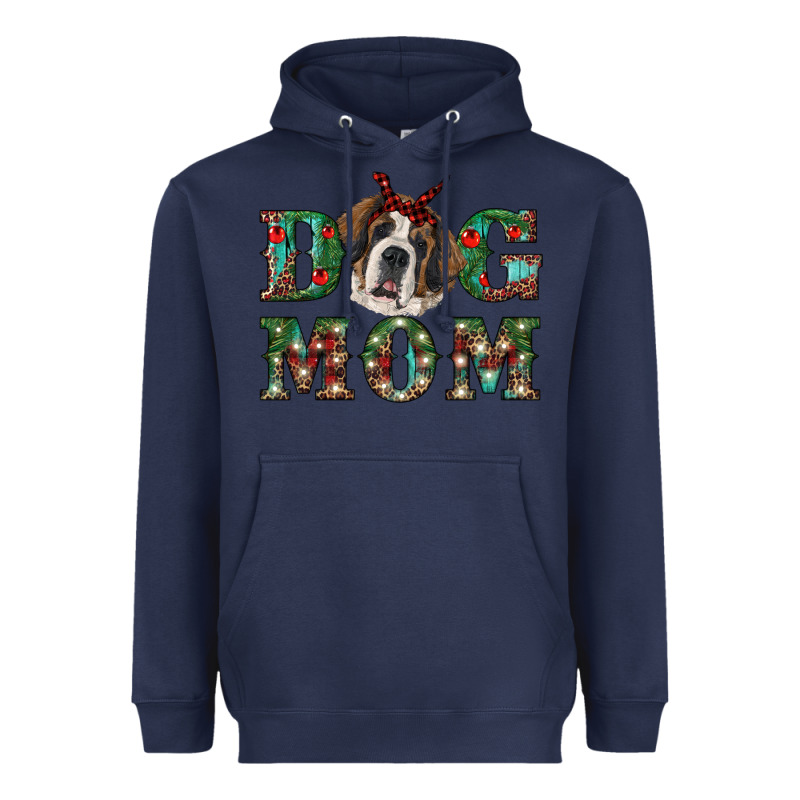 Christmas St. Bernard Dog Mom Heavyweight Hoodie by RanaPortraitStore | Teevron