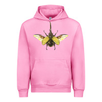 Fuchsia Pink Hercules Beetle With Wings Urban Hoodie - LillyAllenDesigns