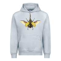 Heather Grey Hercules Beetle With Wings Urban Hoodie - LillyAllenDesigns