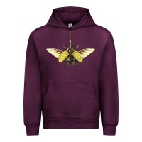 Mauve Wine Hercules Beetle With Wings Urban Hoodie - LillyAllenDesigns