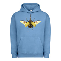 Pigment Pebble Blue Hercules Beetle With Wings Urban Hoodie - LillyAllenDesigns