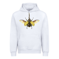 White Hercules Beetle With Wings Urban Hoodie - LillyAllenDesigns