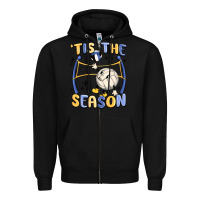 Black tis the season volleyball Zipper Hoodie - MaliasSmallBusiness