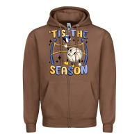 Chestnut tis the season volleyball Zipper Hoodie - MaliasSmallBusiness